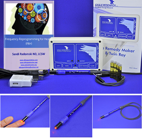 Remedy Maker Homeopathic Imprinter, with Twin Ray Light Probe, bio-energetics, allergy treatments